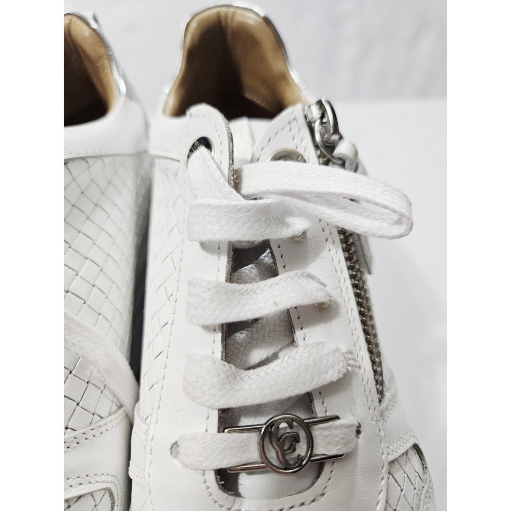 Carmela Women's Casual Wedge Leather Sneakers, Size Euro 40 White - Picture 8 of 16